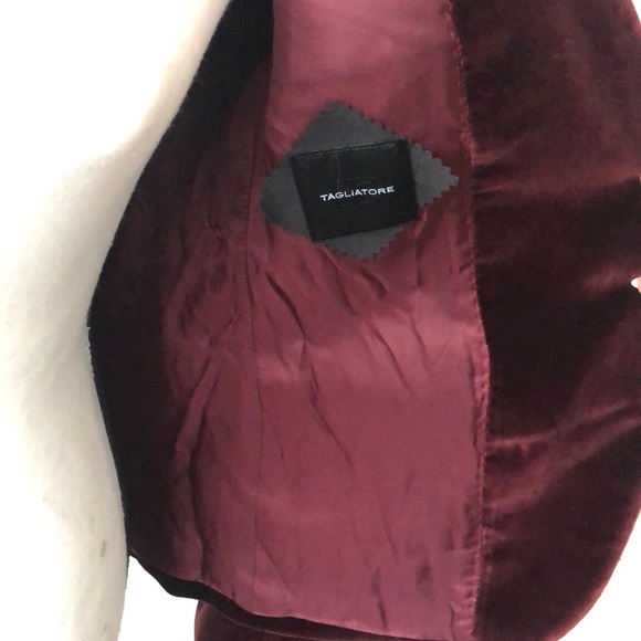 Tagliatore Burgundy Velvet Blazer - Picture 5 of 7